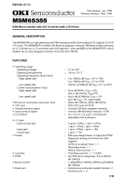 Datasheet MSM65355 manufacturer OKI