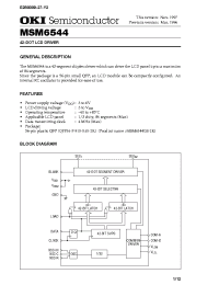 Datasheet MSM6544GS-2K manufacturer OKI