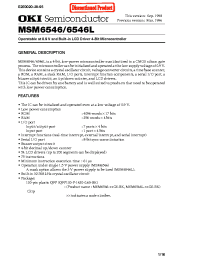 Datasheet MSM6546 manufacturer OKI