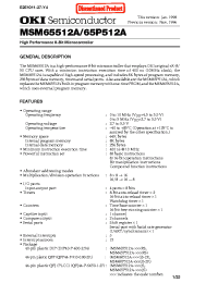 Datasheet MSM65512A-XXXRS manufacturer OKI