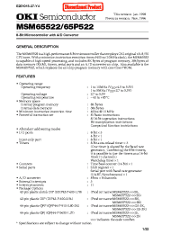 Datasheet MSM65522 manufacturer OKI