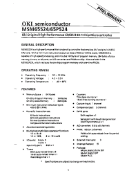 Datasheet MSM65524 manufacturer OKI