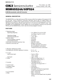 Datasheet MSM65524A manufacturer OKI