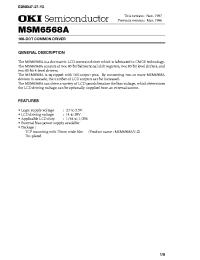 Datasheet MSM6568A manufacturer OKI