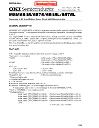 Datasheet MSM6575L-XXGS-2K manufacturer OKI