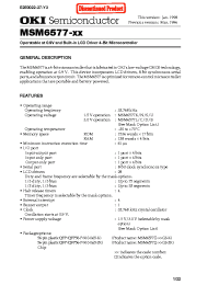 Datasheet MSM6577 manufacturer OKI