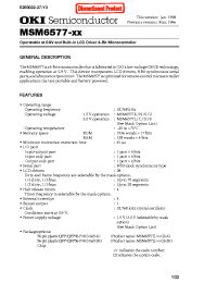 Datasheet MSM6577-XX manufacturer OKI