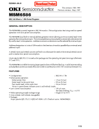 Datasheet MSM6586JS manufacturer OKI