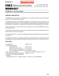 Datasheet MSM6587JS manufacturer OKI