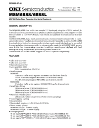 Datasheet MSM6588 manufacturer OKI