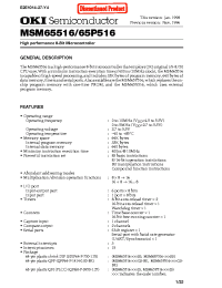 Datasheet MSM65P516-XXXSS производства OKI