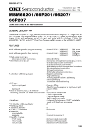 Datasheet MSM66201-xxxGSBK manufacturer OKI