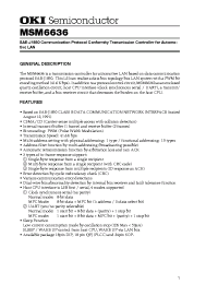 Datasheet MSM6636 manufacturer OKI