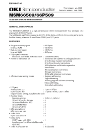 Datasheet MSM66509 manufacturer OKI