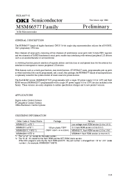 Datasheet MSM66577 manufacturer OKI