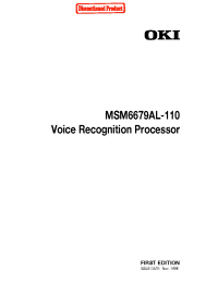 Datasheet MSM6658 manufacturer OKI