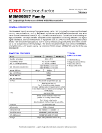 Datasheet MSM66P587 manufacturer OKI