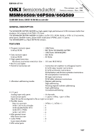 Datasheet MSM66Q589 manufacturer OKI