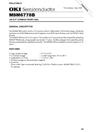 Datasheet MSM6778BV-Z-01 manufacturer OKI