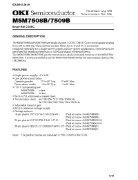 Datasheet MSM7508BGS-K manufacturer OKI