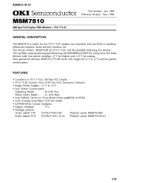 Datasheet MSM7510GS-K manufacturer OKI