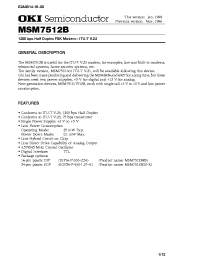 Datasheet MSM7512 manufacturer OKI