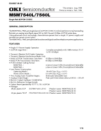 Datasheet MSM7540L manufacturer OKI