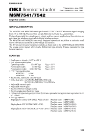 Datasheet MSM7541 manufacturer OKI