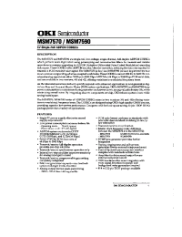 Datasheet MSM7570L manufacturer OKI