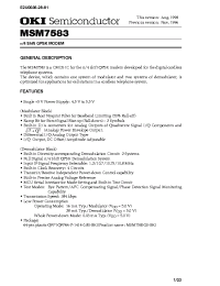 Datasheet MSM7583 manufacturer OKI