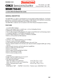 Datasheet MSM7584C manufacturer OKI