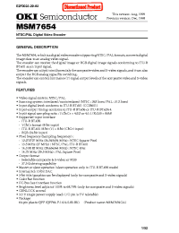 Datasheet MSM7654GA manufacturer OKI