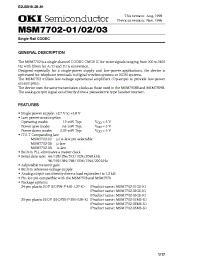 Datasheet MSM7702-01GS-K manufacturer OKI