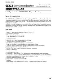 Datasheet MSM7708-02TS-K manufacturer OKI