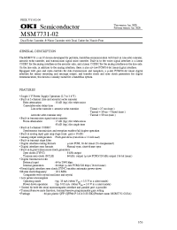 Datasheet MSM7731-02 manufacturer OKI