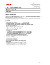 Datasheet MSM7732-01 manufacturer OKI