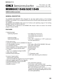 Datasheet MSM80C154SGS-2K manufacturer OKI