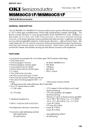 Datasheet MSM80C31F-1 manufacturer OKI