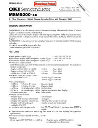 Datasheet MSM9200-XX производства OKI
