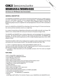 Datasheet MSM9554 manufacturer OKI