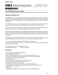 Datasheet MSM9560 manufacturer OKI