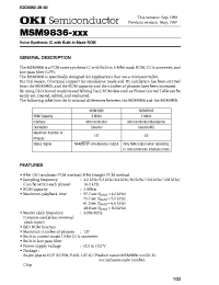 Datasheet MSM9836-xxx manufacturer OKI