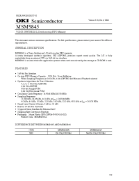 Datasheet MSM9845 manufacturer OKI