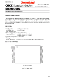 Datasheet MSM9892L manufacturer OKI