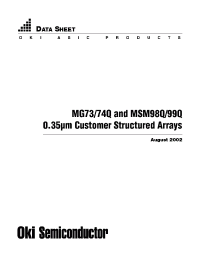 Datasheet MSM98Q manufacturer OKI