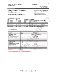Datasheet OAT1233S-ONU-V4-B manufacturer OKI