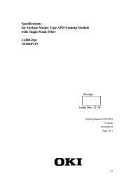 Datasheet OF3604N-F5PD manufacturer OKI