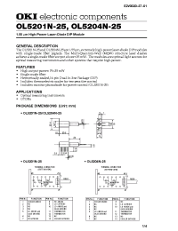 Datasheet OL5204N-100/P20 manufacturer OKI