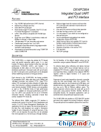 Datasheet OX16PCI954 manufacturer Oxford MDi