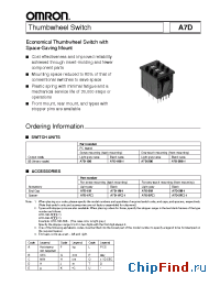 Datasheet A7D-106-1 manufacturer Omron